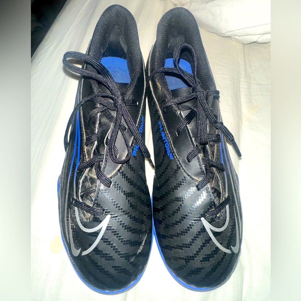 Nike Phantom GX Academy DF FG Soccer Cleat Black/Blue Youth 6Y